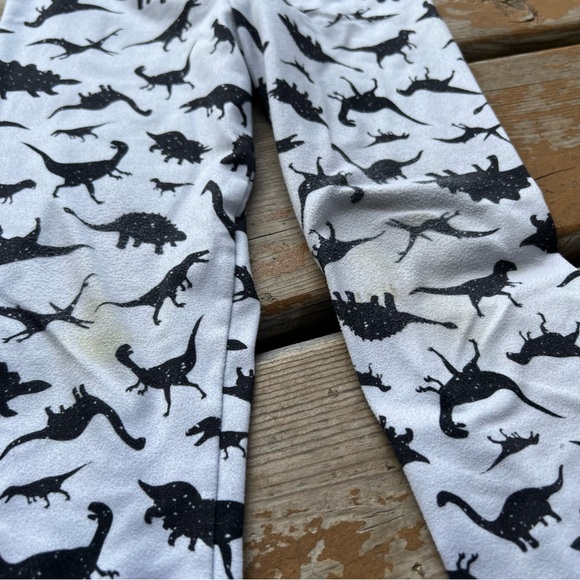 Bumblito Leggings & Matching Black & White Dinosaur Hoodie - Size 5/6 - Picture 4 of 7